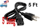 New 5ft Us Standard Ac Power Cord For Dell Desktop Computer System pc Supply Psu