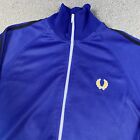 Fred Perry Track Top Jacket Small Blue Zip Up Casuals Mod Sportswear Ska 60s