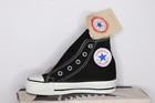 Nos Vintage 90s Converse All Star Hi Top Sneakers Shoes Black Usa Made Youth 13