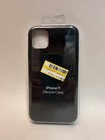 Genuine Apple Silicone Snap Cover Case For Iphone 11 Matte Black Mwvu2zm a New
