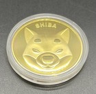 Shiba  shib  Souvenir Coin Gold Plated Golf Ball Marker Poker Card Protector