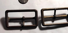 2 Brass Military Buckles  maybe British Around Wwi  Measure 34mm X 60mm