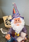 Vintage Wizard Sitting On Driftwood Candle Good Fortune 12    Little Folk Handmade