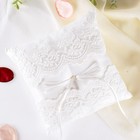 Lace Wedding Ring Pillow  Pearl Ring Bearer Cushion  Lvory White