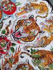 2019 Original Tim Lehi Traditional Tattoo Flash Sheet  Stamped Tigers 18x24
