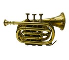Vintage Polish Brass Trumpet Pocket Bugle Horn 3 Valve Mouthpiece Best For Gift