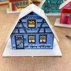 Set Of 8 Vintage Christmas Tree Light Covers Alpine Village Cottages  2 5 h