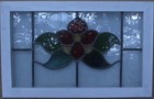 Pretty Floral Old English Leaded Stained Glass Window 22 75  X 14 5 