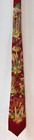 Rare vtg 60s Gucci Accornero Funghi Mushroom insects Burgundy Red Print Silk Tie