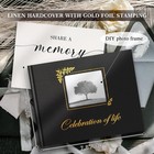 Funeral Guest Book For Memorial Service  Linen Celebration Of Life Registry G   