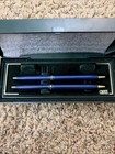 Vintage Lady Blue And Gold Accented Cross Pen And Pencil Set With Original Case
