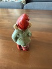 Gnome Elf Pipe Figurines Ceramic Hand Painted Vtg Chalkware 4    Ornaments Japan