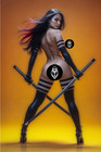 Psylocke  j    nude  - Double Sided - Deviant Nation Art Book Ltd 100 W coa