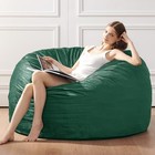 Bean Bag Chairs For Adults - Memory Foam Furniture Beanbag Chair - Large Green