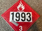 Labelmaster Flammable Liquid Placard  Un 1993  Permanent Vinyl  Pack Of 25 New