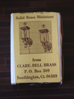 Clare-bell Dollhouse Miniatures Set Of 2 Solid Brass Electric Coach Lamps 1 12