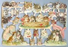 Victorian Style Die Cut Paper Scraps Mixed Cats Ef7415 Germany
