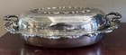 Vtg Wallace Ornate Baroque 8-1 2  X 11 75    Silver Plated Serving Dish   Lid 1187