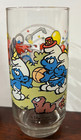Hardees Clumsey Smurf 16 Oz Glass 1983