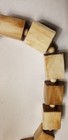 Vintage Barrel Bead Carved Large Chunky Square Bead Beaded Necklace