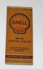 Shell Map Of United States Road Usa 1942 Milage Chart Touring Guide Driving Time