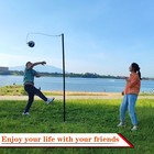 Portable Tetherball Set With 2 Tetherball Ball  Rope And Pole  Heavy Duty Tether