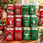 Christmas Vacation Decorations  12 Pcs Funny Xmas Can Cooler Sleeves