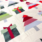 Holiday Wish Pine Tree Valley Cotton Fabric Patchwork Quilt Top topper 86x86 