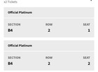 Foo Fighters Tickets Chicago Soldier Field 8 8 26 Section B4 Row 2 Seats 1-2