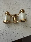 Vintage Brass Opera Glasses bougie Bird Watching Mother Of Pearl