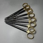 Aesculap Bc284b  set Of 7 Pcs  Mayo-lexer Noir Durotip Curved 170mm Scissors