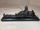 Chinese Copper Bronze Handmade China Fisherman Statue Sculpture 8 5 Inch Linxian