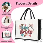 Team Bride Tote Bags For Women Bridal Shower Gifts For Bride Canvas Tote Bags   