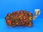 Vintage Mid Century Mcm Lucite Grapes With Driftwood Cluster
