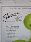 Fiesta 5 Pc  Place Setting -lemon Grass -brand New In Box- Free Ship In Usa