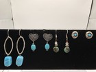 Lot Of 4 Sterling Silver Turquoise Earrings 925 Signed Dangle Stud Southwestern