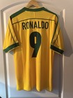 Brazil 1998 World Cup Final Jersey Ronaldo  9 Size L 