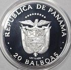 Panama 20 Balboas 1985 Proof  Just 1 402 Struck  1 927 Ounces Silver