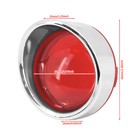 2pcs Turn Signal Light Red Lens Cover Bezels Visor Ring Fit For Harley Softail