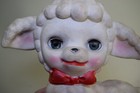 Vintage Alan Jay Clarolyte Rubber Lamb Toy 11 5  1950   s Needs Cleaning No Squeak