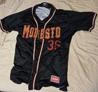 Modesto Nuts Game-used Road Jersey  36 2014 Tyler Gagnon Rockies Milb Size 48