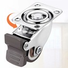 Caster Wheels Swivel Plate Casters 4 Pack 2 Heavy Duty With Locking Brake
