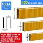 18 Gauge 1 4 Inch Norrow Crown Staples 1 2  3 4  1  1200-pack