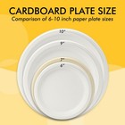 Racetop Compostable Paper Plates 7 Inch  125 Pack  7 In - 125 Count  Brown
