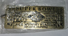 Vntg Nip 1988 Solid Brass Ticket Key Ring Fob football super Bowl Xxii 22