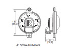 Rochester Gauge Twinsite  24k-3k  Ohm Dial Face Junior Jr Size 