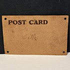 Vintage Early 1900s A Rainy Day Scene Leather Postcard