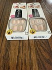 Kiss Impress No Glue Press-on Nails Short Pink Nude Square Nails X2