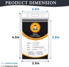 400-pack Id Card Holders -vertical Id Card Holders 2 25 Inches X3 5 Inches Clear