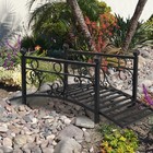 102l X 51w X 43h Classic Metal Garden Bridge Arc Footbridge With Safety Railings